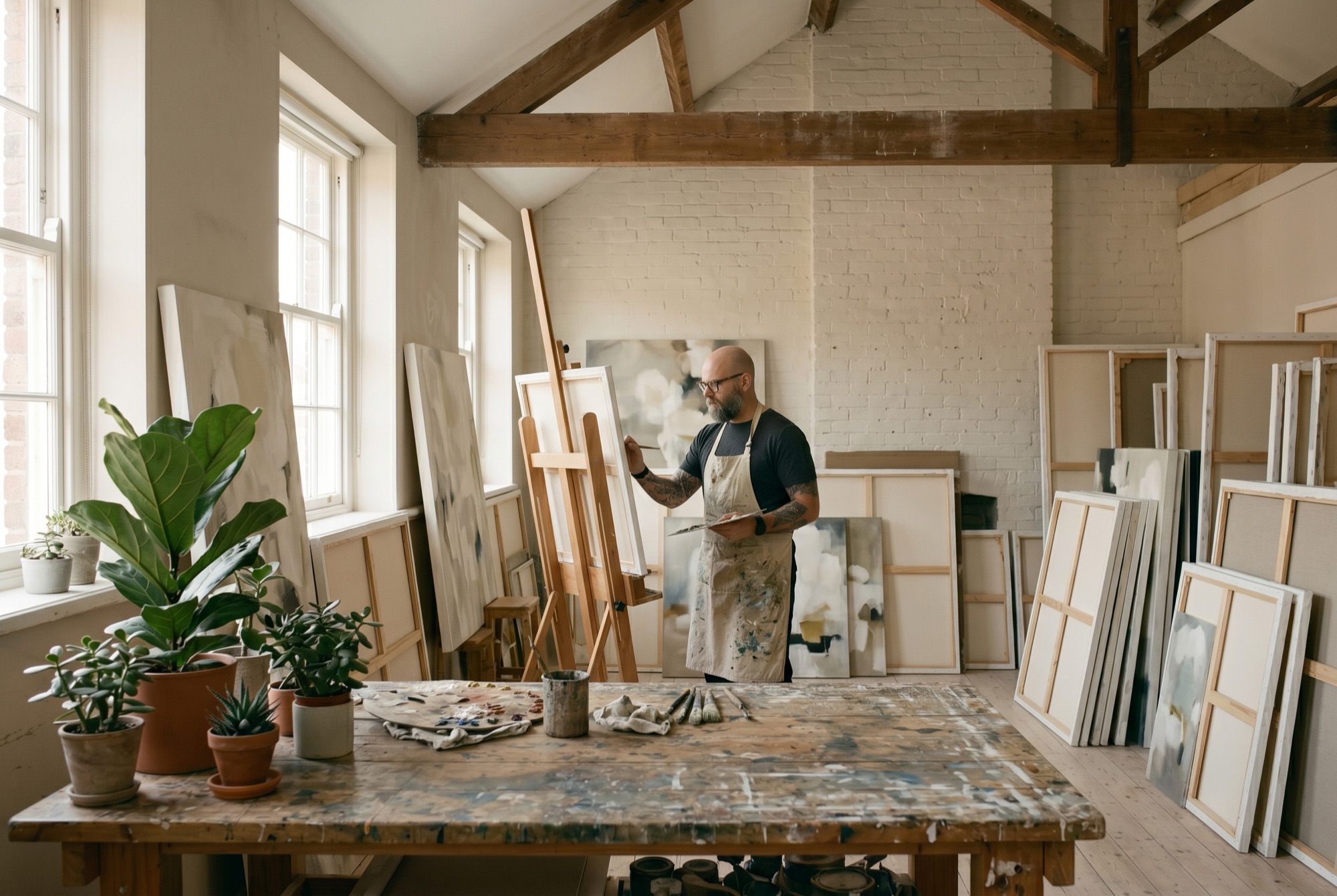 Hugo North's studio